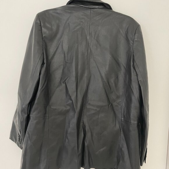 Wilfred, black faux leather, blazer, size small - Picture 2 of 4